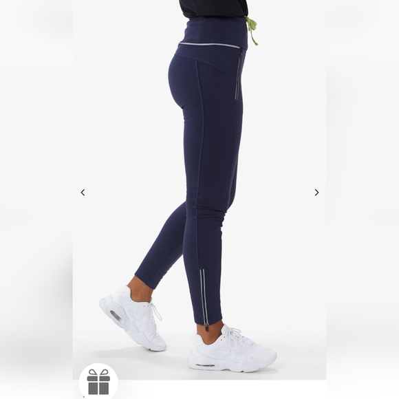 Lole 'Hurry Up' water repellent warm leggings fleece lined in navy medium - Picture 1 of 14